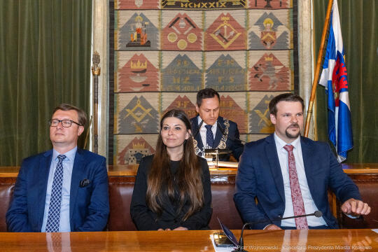 Dymna Anna, Miszalski Aleksander, prezydent, przewodniczący, spotkanie, Kosek Jakub, Honorowa Obywa