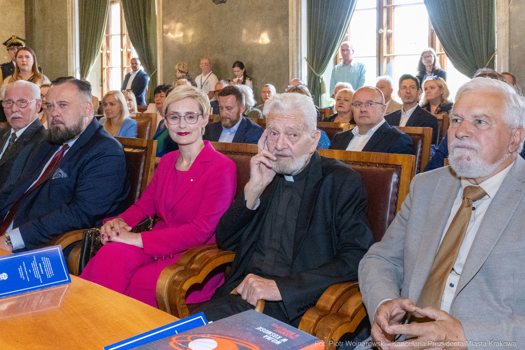 Dymna Anna, Miszalski Aleksander, prezydent, przewodniczący, spotkanie, Kosek Jakub, Honorowa Obywa  Autor: P. Wojnarowski