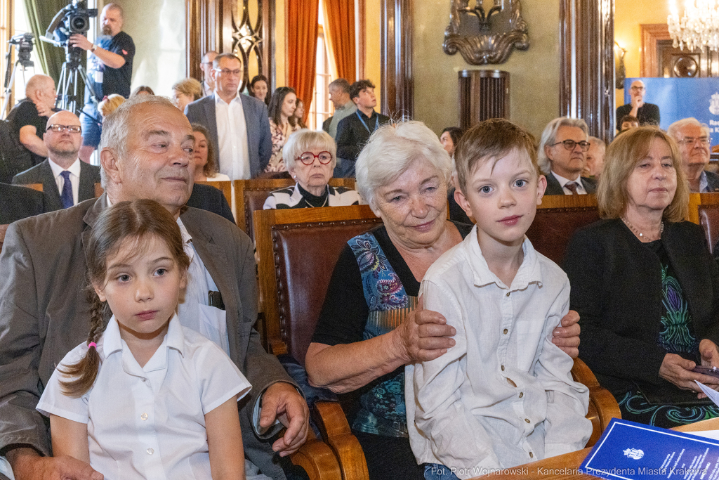 Dymna Anna, Miszalski Aleksander, prezydent, przewodniczący, spotkanie, Kosek Jakub, Honorowa Obywa  Autor: P. Wojnarowski