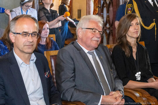 Dymna Anna, Miszalski Aleksander, prezydent, przewodniczący, spotkanie, Kosek Jakub, Honorowa Obywa