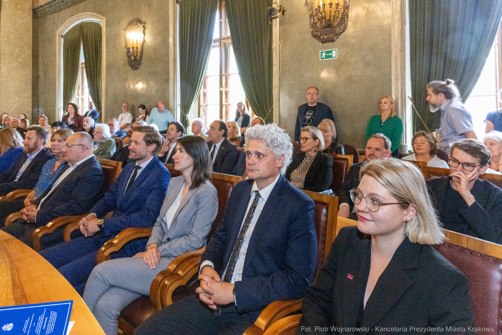 Dymna Anna, Miszalski Aleksander, prezydent, przewodniczący, spotkanie, Kosek Jakub, Honorowa Obywa  Autor: P. Wojnarowski