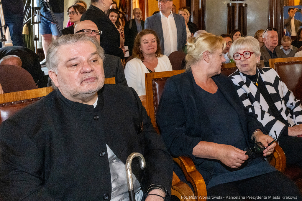 Dymna Anna, Miszalski Aleksander, prezydent, przewodniczący, spotkanie, Kosek Jakub, Honorowa Obywa  Autor: P. Wojnarowski