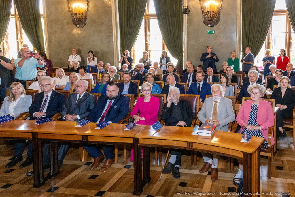 Dymna Anna, Miszalski Aleksander, prezydent, przewodniczący, spotkanie, Kosek Jakub, Honorowa Obywa  Autor: P. Wojnarowski