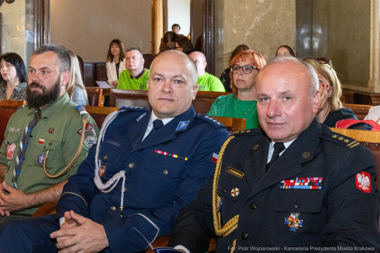 Dymna Anna, Miszalski Aleksander, prezydent, przewodniczący, spotkanie, Kosek Jakub, Honorowa Obywa