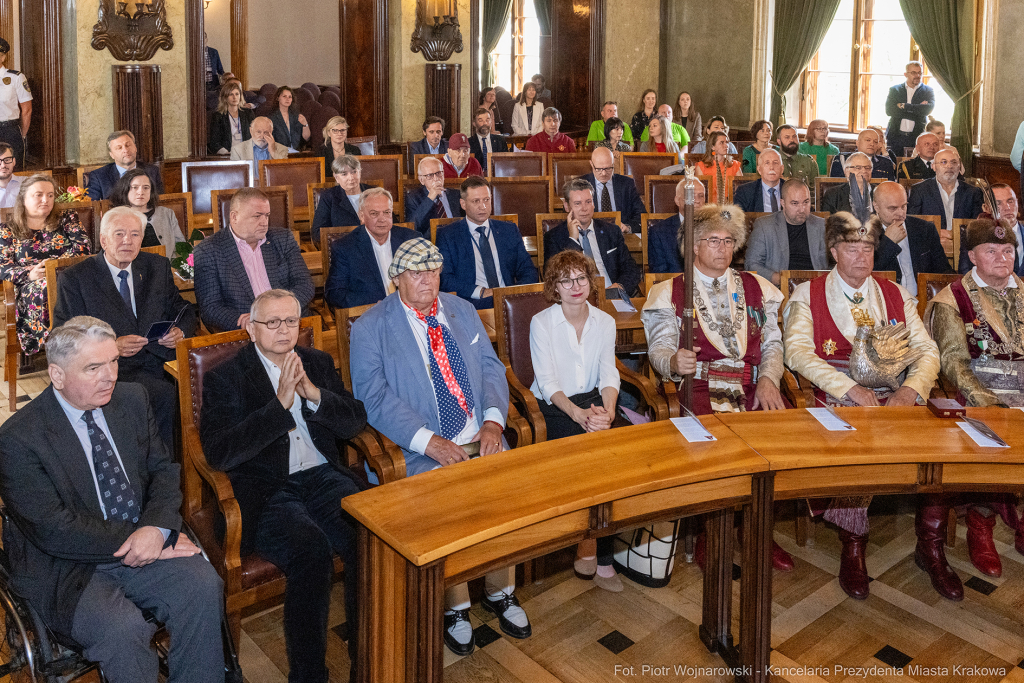 Dymna Anna, Miszalski Aleksander, prezydent, przewodniczący, spotkanie, Kosek Jakub, Honorowa Obywa  Autor: P. Wojnarowski