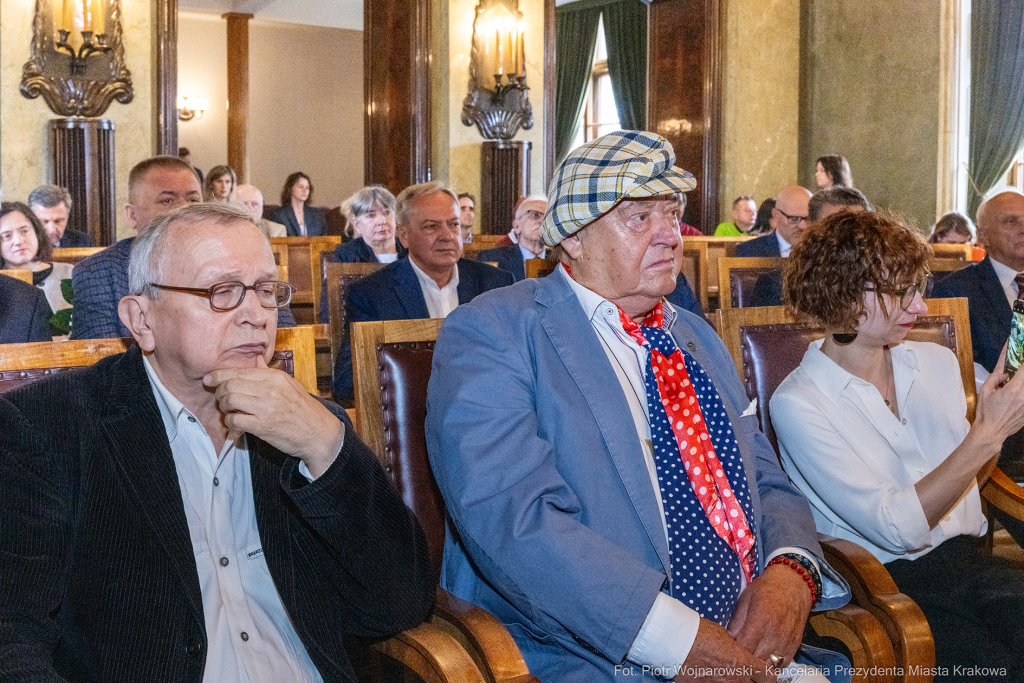 Dymna Anna, Miszalski Aleksander, prezydent, przewodniczący, spotkanie, Kosek Jakub, Honorowa Obywa  Autor: P. Wojnarowski