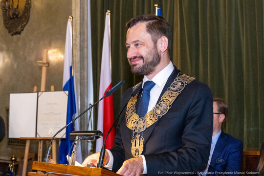 Dymna Anna, Miszalski Aleksander, prezydent, przewodniczący, spotkanie, Kosek Jakub, Honorowa Obywa