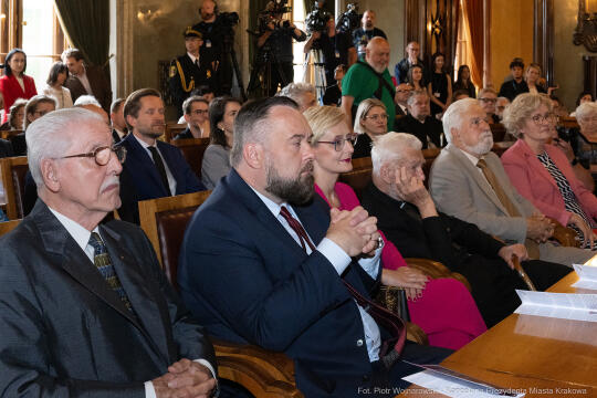 Dymna Anna, Miszalski Aleksander, prezydent, przewodniczący, spotkanie, Kosek Jakub, Honorowa Obywa