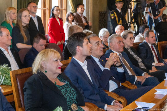 Dymna Anna, Miszalski Aleksander, prezydent, przewodniczący, spotkanie, Kosek Jakub, Honorowa Obywa