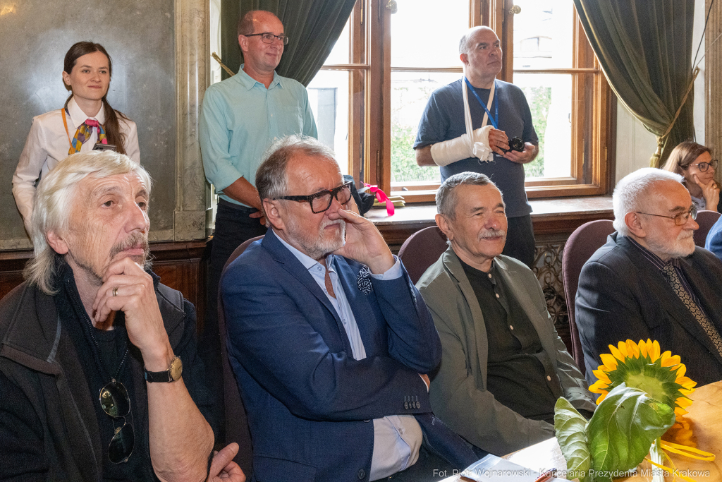 Dymna Anna, Miszalski Aleksander, prezydent, przewodniczący, spotkanie, Kosek Jakub, Honorowa Obywa  Autor: P. Wojnarowski