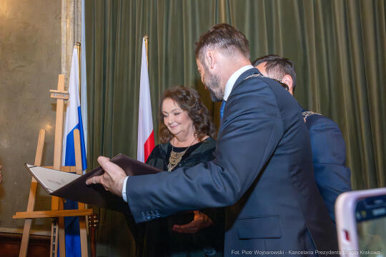 Dymna Anna, Miszalski Aleksander, prezydent, przewodniczący, spotkanie, Kosek Jakub, Honorowa Obywa