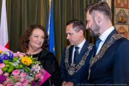 Dymna Anna, Miszalski Aleksander, prezydent, przewodniczący, spotkanie, Kosek Jakub, Honorowa Obywa