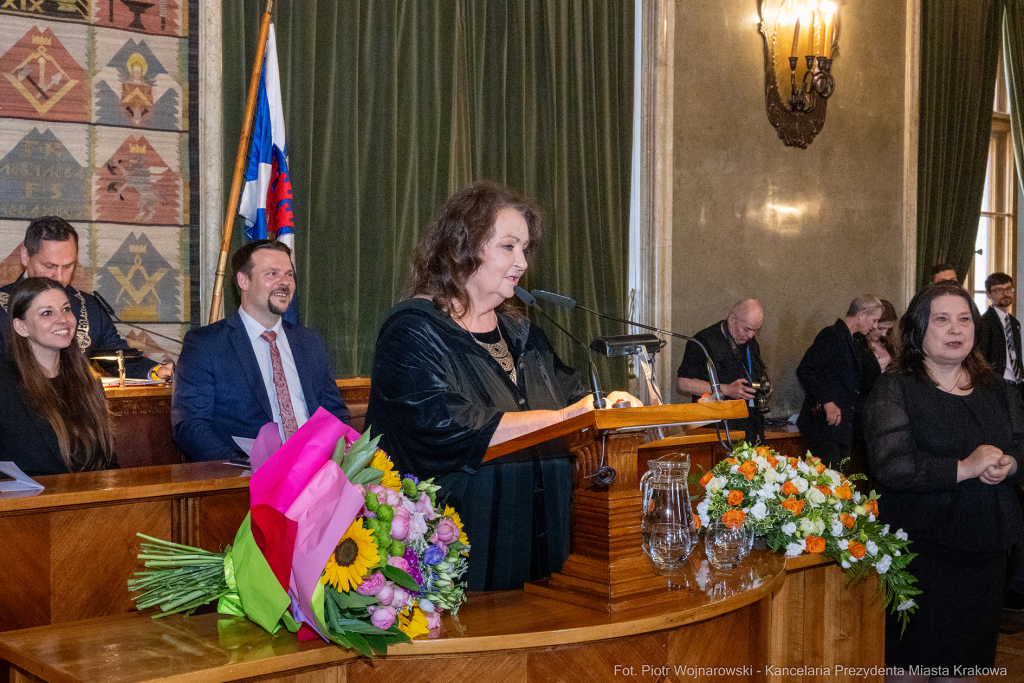 Dymna Anna, Miszalski Aleksander, prezydent, przewodniczący, spotkanie, Kosek Jakub, Honorowa Obywa  Autor: P. Wojnarowski