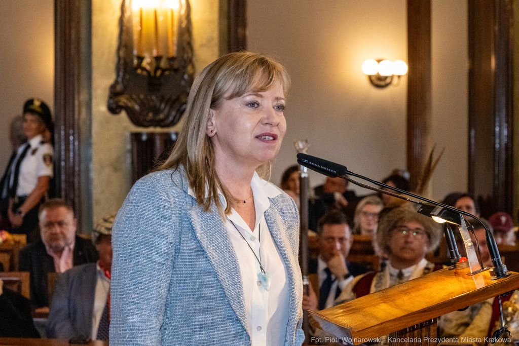 Dymna Anna, Miszalski Aleksander, prezydent, przewodniczący, spotkanie, Kosek Jakub, Honorowa Obywa  Autor: P. Wojnarowski