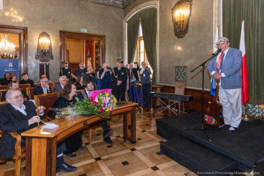 Dymna Anna, Miszalski Aleksander, prezydent, przewodniczący, spotkanie, Kosek Jakub, Honorowa Obywa