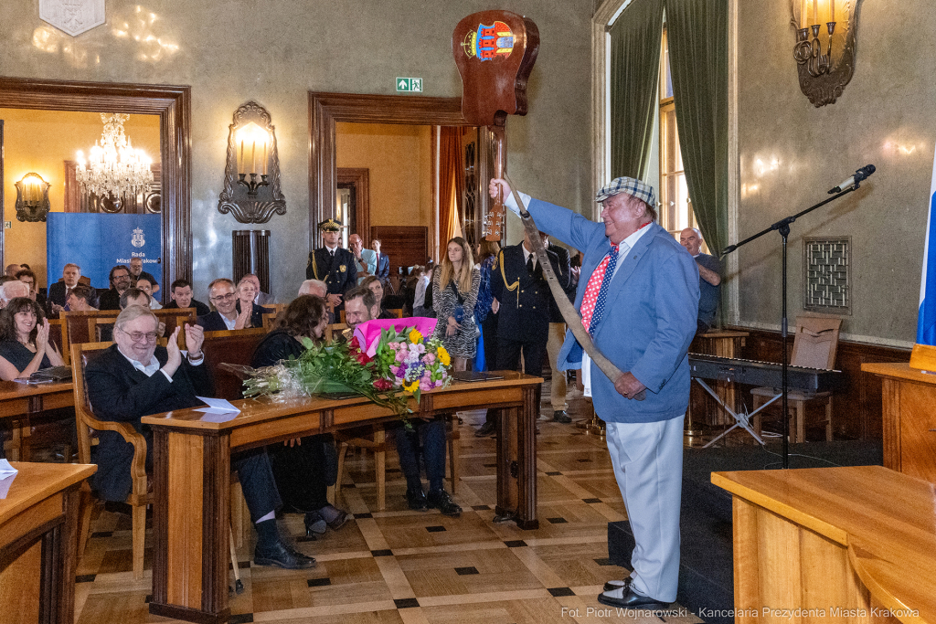 Dymna Anna, Miszalski Aleksander, prezydent, przewodniczący, spotkanie, Kosek Jakub, Honorowa Obywa  Autor: P. Wojnarowski