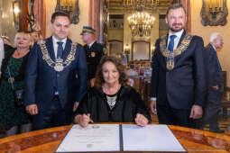 Dymna Anna, Miszalski Aleksander, prezydent, przewodniczący, spotkanie, Kosek Jakub, Honorowa Obywa