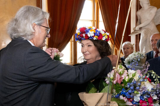 Anna Dymna, honorowa obywatelka Krakowa, gratulacje, Boniecki, Jaśkowiec, Klaman, Baran, Jazgar