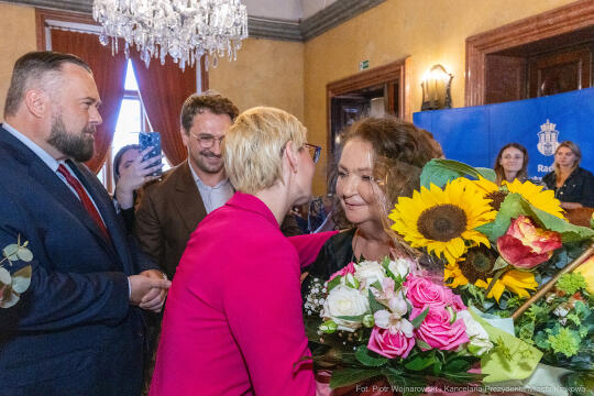 Anna Dymna, honorowa obywatelka Krakowa, gratulacje, Boniecki, Jaśkowiec, Klaman, Baran, Jazgar