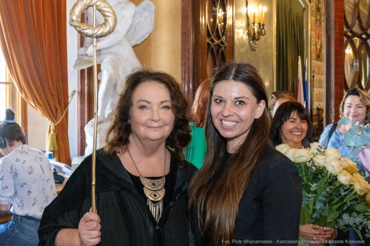 Anna Dymna, honorowa obywatelka Krakowa, gratulacje, Boniecki, Jaśkowiec, Klaman, Baran, Jazgar
