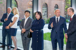 umk_0957.jpg-Miszalski Aleksander, prezydent, Kosek Jakub, korpus konsularny, MUFO, spotkanie