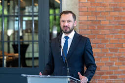 umk_0963.jpg-Miszalski Aleksander, prezydent, Kosek Jakub, korpus konsularny, MUFO, spotkanie