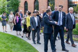 umk_1015.jpg-Miszalski Aleksander, prezydent, Kosek Jakub, korpus konsularny, MUFO, spotkanie