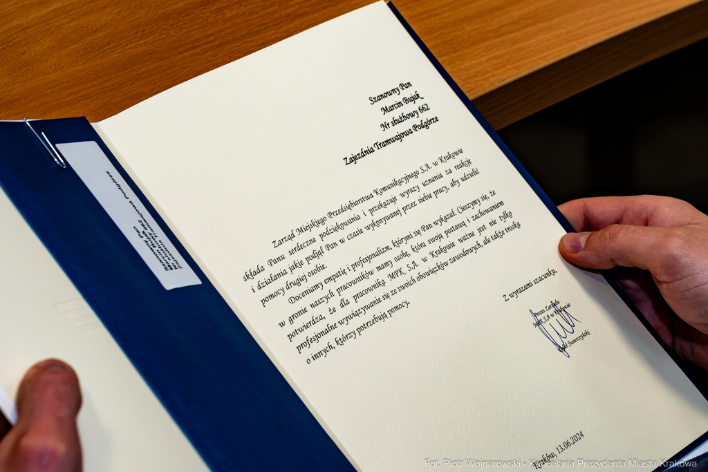 kierowcy, motorniczowie, nagrody, MPK, Miszalski, ratunek, pomoc, empatia  Autor: P. Wojnarowski