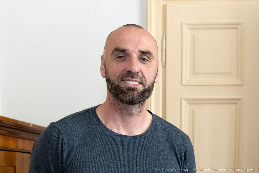 Aleksander, Miszalski, Marcin Gortat, spotkanie, Kraków, fundacja  Autor: P. Wojnarowski