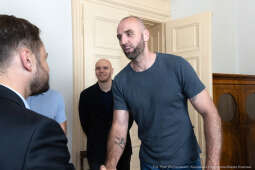 Aleksander, Miszalski, Marcin Gortat, spotkanie, Kraków, fundacja