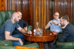 Aleksander, Miszalski, Marcin Gortat, spotkanie, Kraków, fundacja