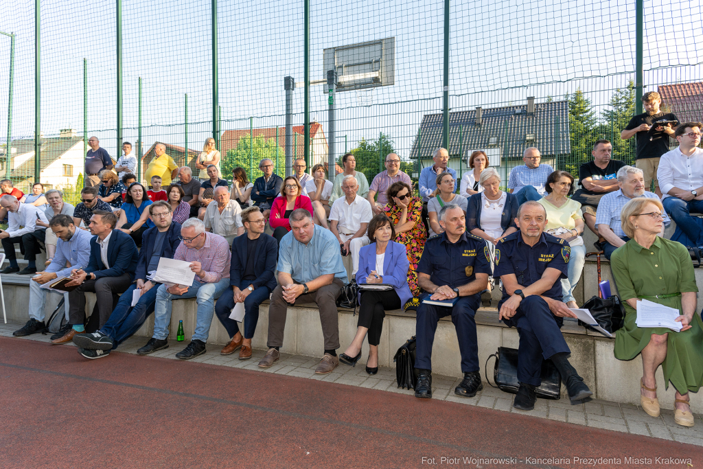 Prezydent, Miszalski, Kracik, Kosek, Ulman, Polna, Stawowy, spotkanie, Ławeczka Dialogu, Bronowice,  Autor: P. Wojnarowski