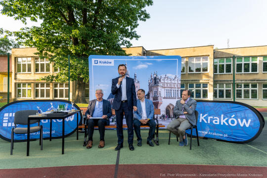 Prezydent, Miszalski, Kracik, Kosek, Ulman, Polna, Stawowy, spotkanie, Ławeczka Dialogu, Bronowice,
