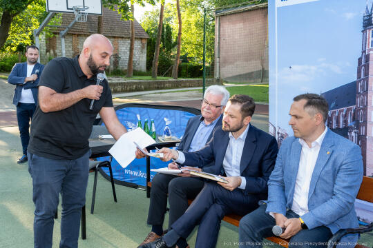 Prezydent, Miszalski, Kracik, Kosek, Ulman, Polna, Stawowy, spotkanie, Ławeczka Dialogu, Bronowice,