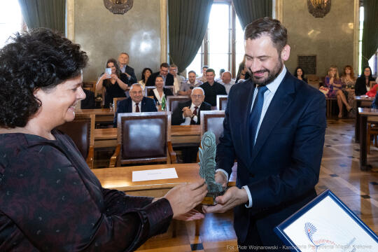 Pióra Biznesu, Krzysztof Karcz, Aleksnder Miszalski, wręczenie, statuetki, dyplomy