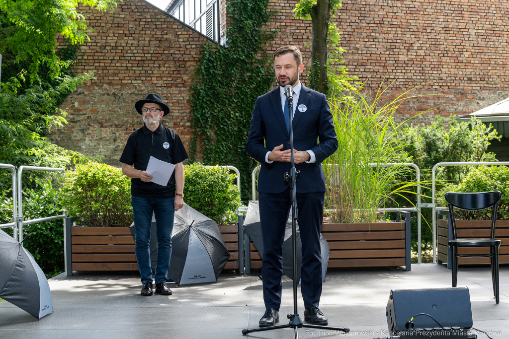 Gabinet Mrożka, Biblioteka Kraków, Miszalski Aleksander, Susana Osorio, otwarcie  Autor: P. Wojnarowski