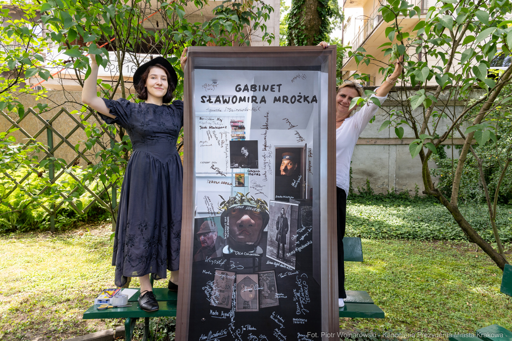 Gabinet Mrożka, Biblioteka Kraków, Miszalski Aleksander, Susana Osorio, otwarcie  Autor: P. Wojnarowski