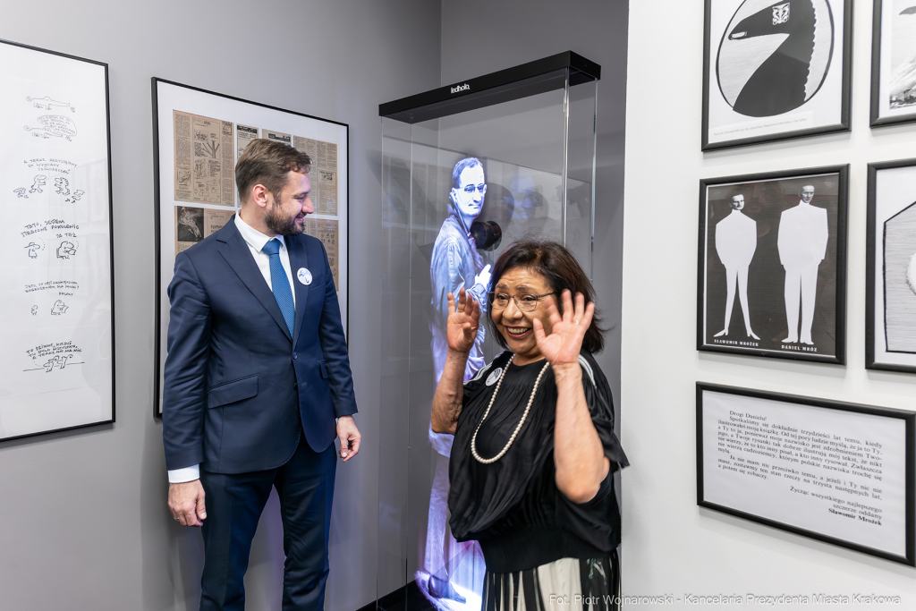 Gabinet Mrożka, Biblioteka Kraków, Miszalski Aleksander, Susana Osorio, otwarcie  Autor: P. Wojnarowski