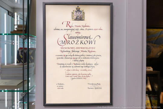 Gabinet Mrożka, Biblioteka Kraków, Miszalski Aleksander, Susana Osorio, otwarcie