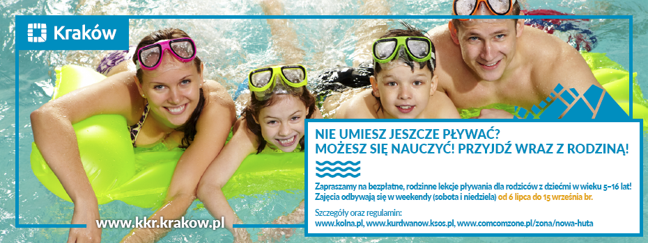 Weekendowe lekcje pływania dla rodziców z dziećmi od 5 do 16 lat  2024