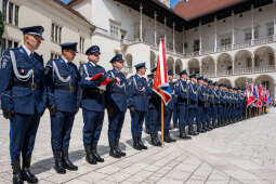 Policja, Święto Policji, Sęk, ślubowanie, Wawel, dziedziniec, Morajko, Smółka, Klęczar, Kuste
