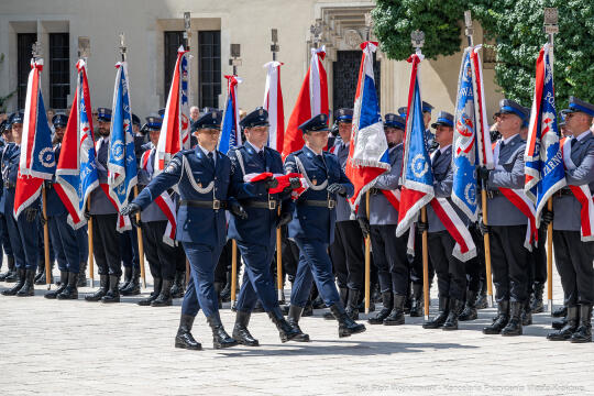Policja, Święto Policji, Sęk, ślubowanie, Wawel, dziedziniec, Morajko, Smółka, Klęczar, Kuste