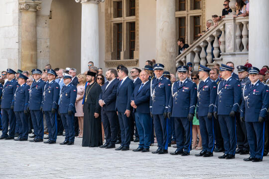 Policja, Święto Policji, Sęk, ślubowanie, Wawel, dziedziniec, Morajko, Smółka, Klęczar, Kuste