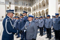 Policja, Święto Policji, Sęk, ślubowanie, Wawel, dziedziniec, Morajko, Smółka, Klęczar, Kuste