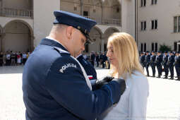 Policja, Święto Policji, Sęk, ślubowanie, Wawel, dziedziniec, Morajko, Smółka, Klęczar, Kuste