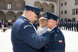 Policja, Święto Policji, Sęk, ślubowanie, Wawel, dziedziniec, Morajko, Smółka, Klęczar, Kuste