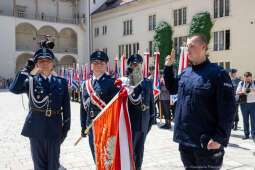 Policja, Święto Policji, Sęk, ślubowanie, Wawel, dziedziniec, Morajko, Smółka, Klęczar, Kuste