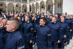 Policja, Święto Policji, Sęk, ślubowanie, Wawel, dziedziniec, Morajko, Smółka, Klęczar, Kuste