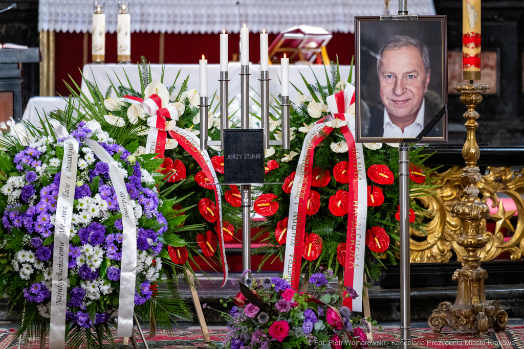 Jerzy Stuhr, pogrzeb, uroczystości pogrzebowe, Kidawa-Błońska, Cmentarz Rakowicki, Maciej Stuhr,   Autor: P. Wojnarowski
