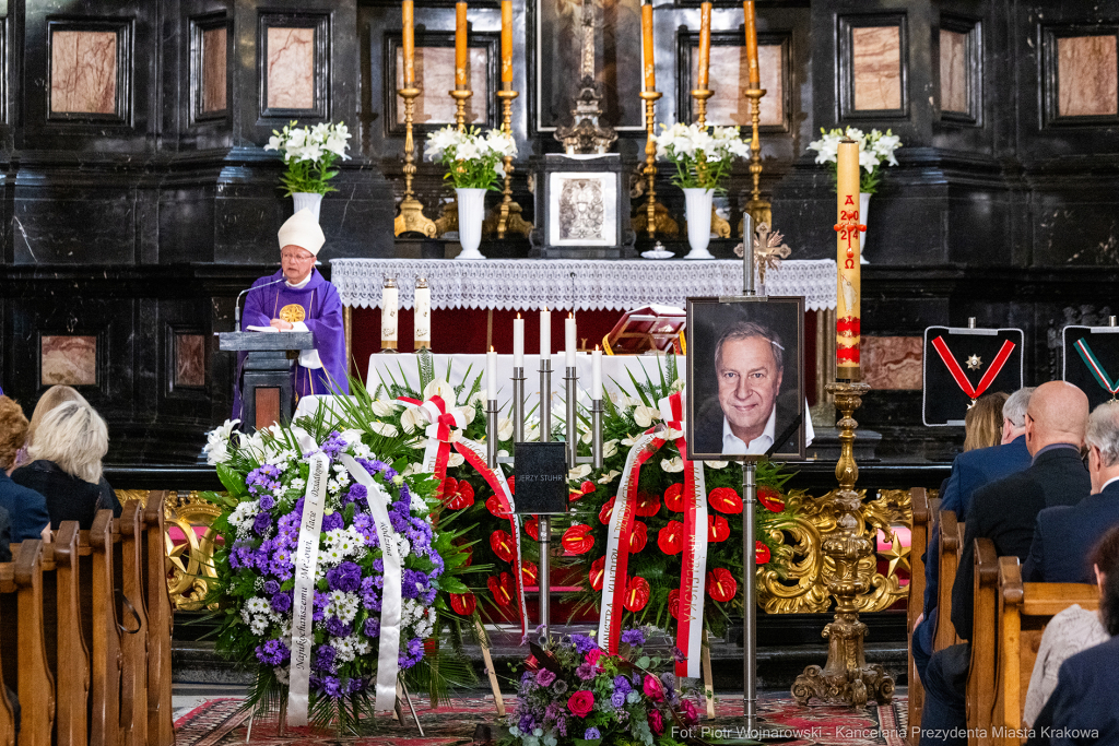 Jerzy Stuhr, pogrzeb, uroczystości pogrzebowe, Kidawa-Błońska, Cmentarz Rakowicki, Maciej Stuhr,   Autor: P. Wojnarowski